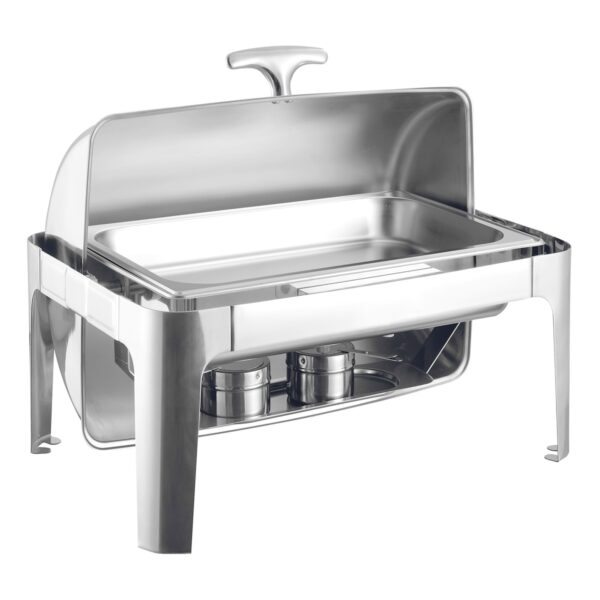 Banquet Chafing Dish w Roll Top Oblong Silver | 9L